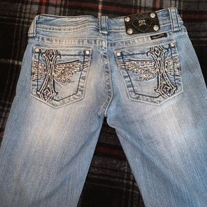 Miss Me Cross Wing Bootcut Jeans Size 27